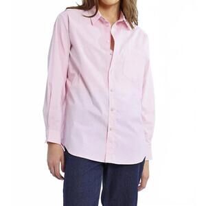 NEW MOLLY BRACKEN oversized tailored cotton button up shirt in pink